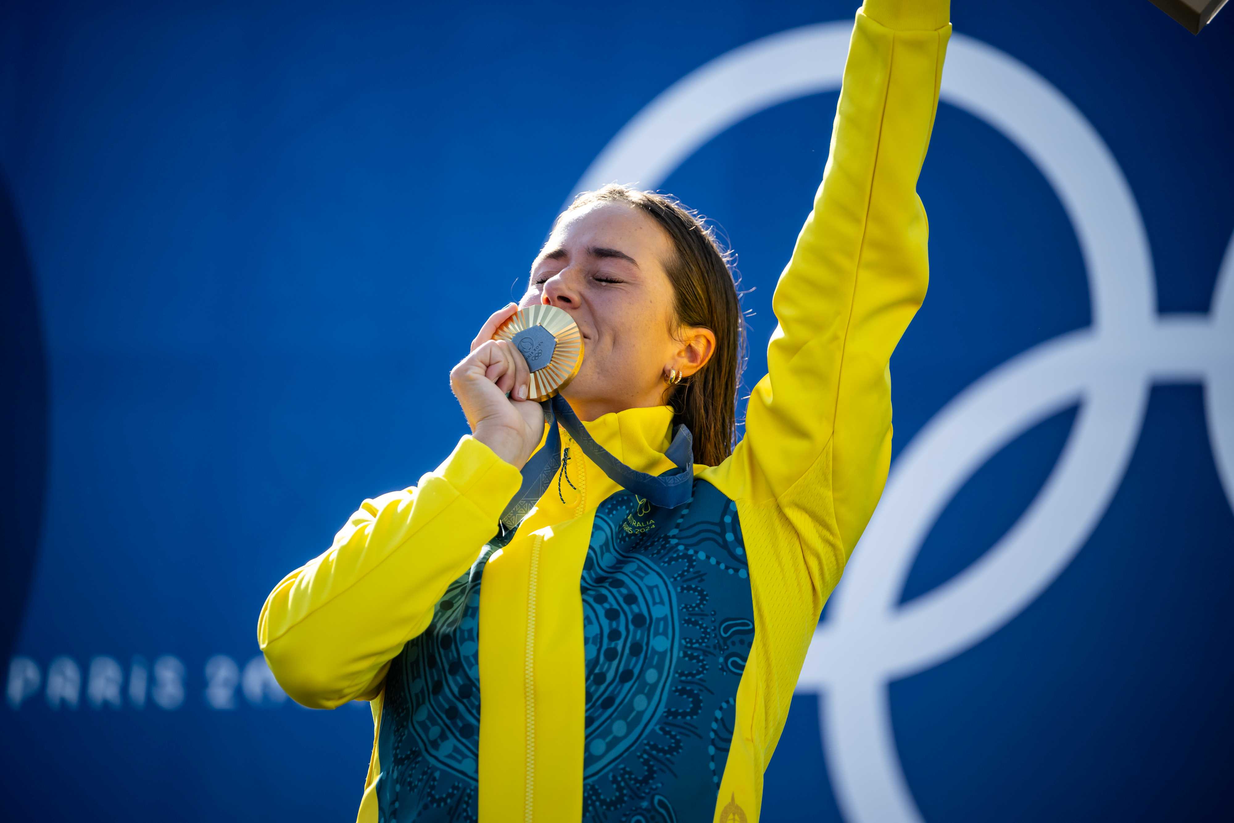 Australian Noemie Fox wins gold in Kayak Cross at Paris 2024 Olympic Games.