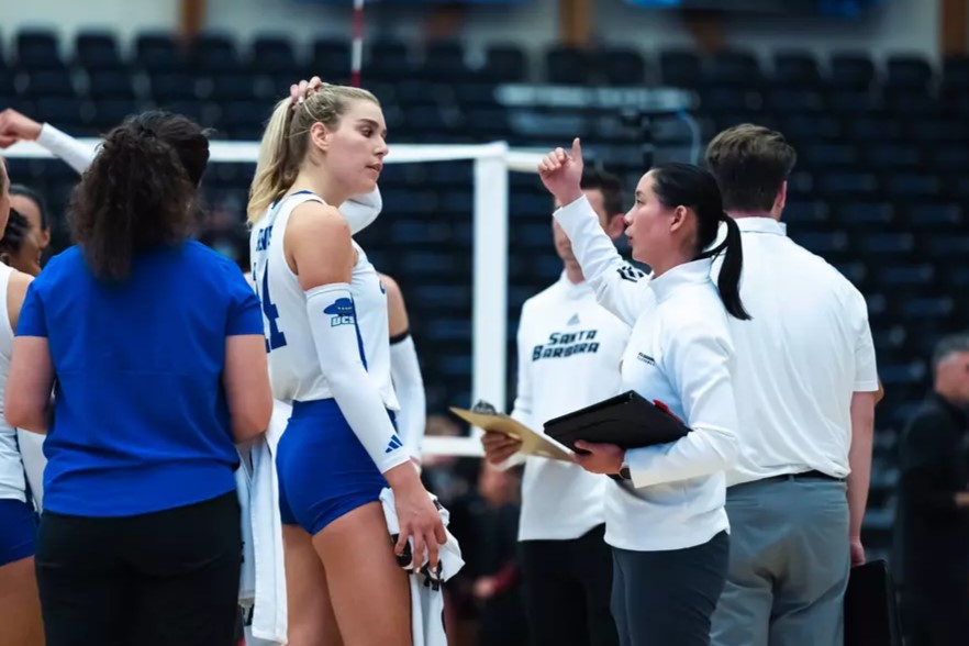 Kat Chen at a UC Santa Barbara Women's Volleyball game. 