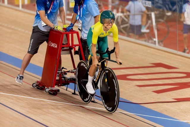 Meg Lemon competing at the Tokyo 2020 Paralympic Games. 