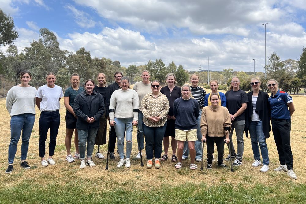 Group photo of the women at the Athlete Accelerate Alumni program at the AIS